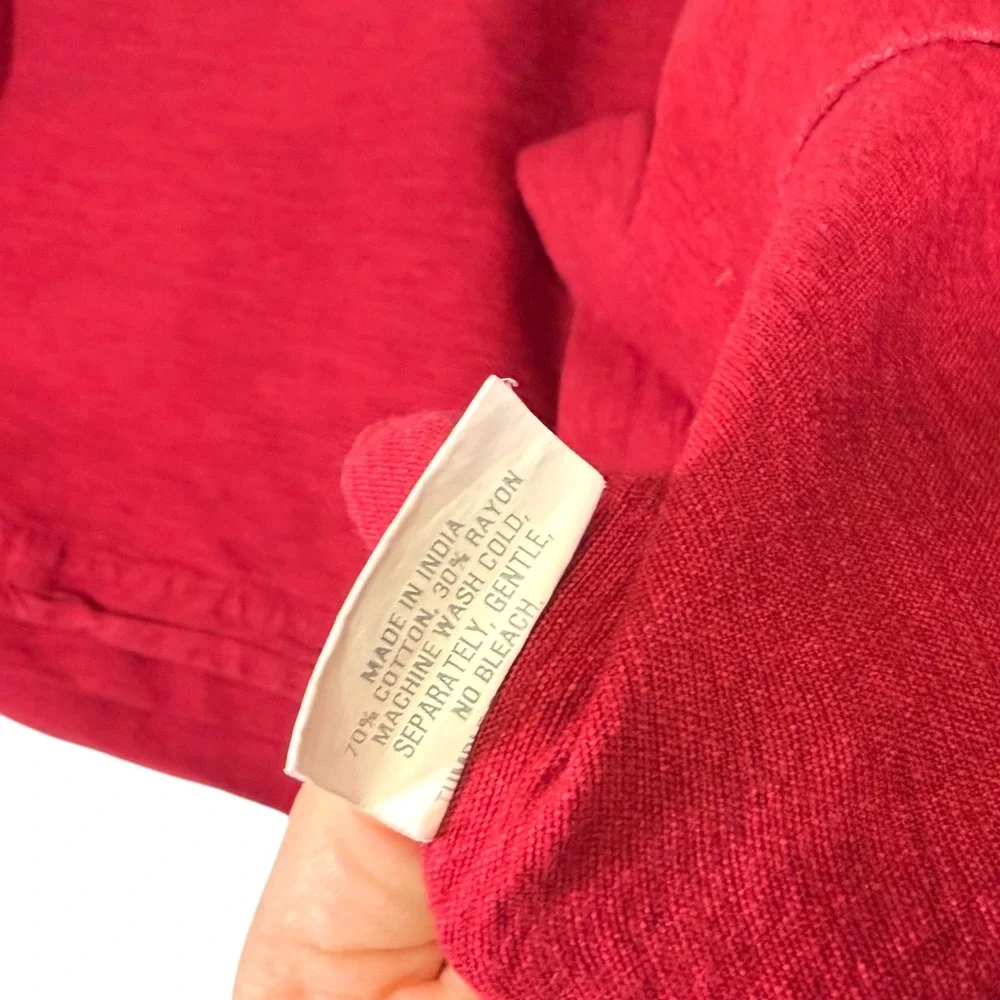Crate & Barrel 60x120 Black Cherry Red Linden Tablecloth Textured Holiday